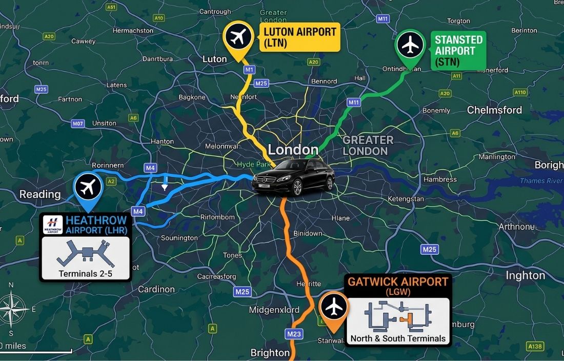 Smooth & Reliable Taxi from Luton Airport to Thame